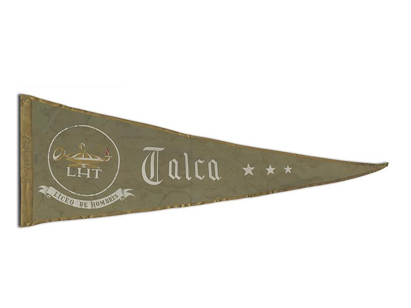 Banderín del Liceo de Hombres de Talca. Sin fecha. Colección Material y Mobiliar Banderín del Liceo de Hombres de Talca. Sin fecha. Colección Material y Mobiliar